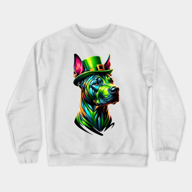 Thai Ridgeback Celebrates St. Patrick's Day in Style Crewneck Sweatshirt by ArtRUs